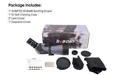 SV46P 20-60x80 ED Observation Telescope - SVBONY