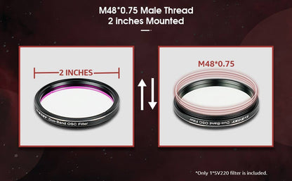 Filtre de télescope SV220 7nm 2 pouces