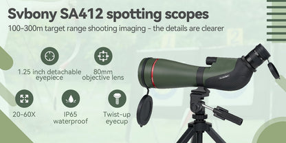 Binoculars for observation 20-60x80mm with Porro Prism for astronomy - Svbony