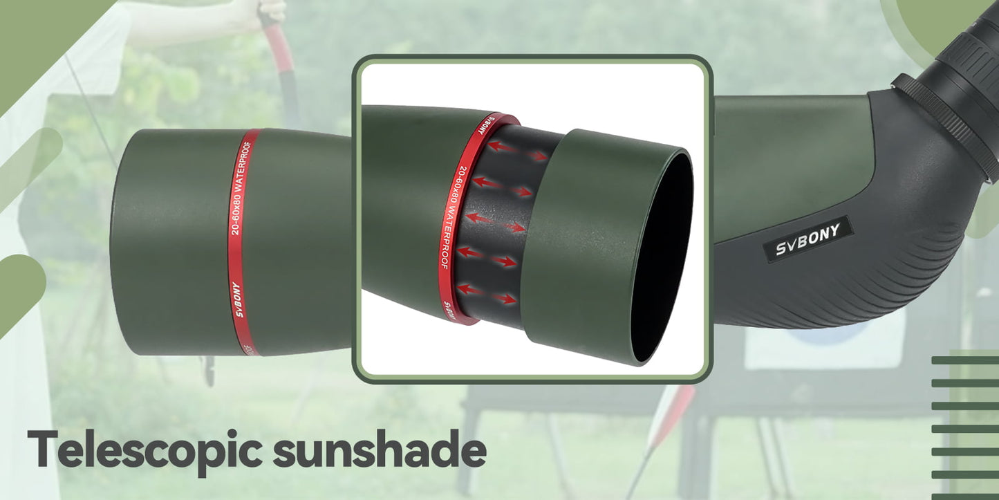 Binoculars for observation 20-60x80mm with Porro Prism for astronomy - Svbony