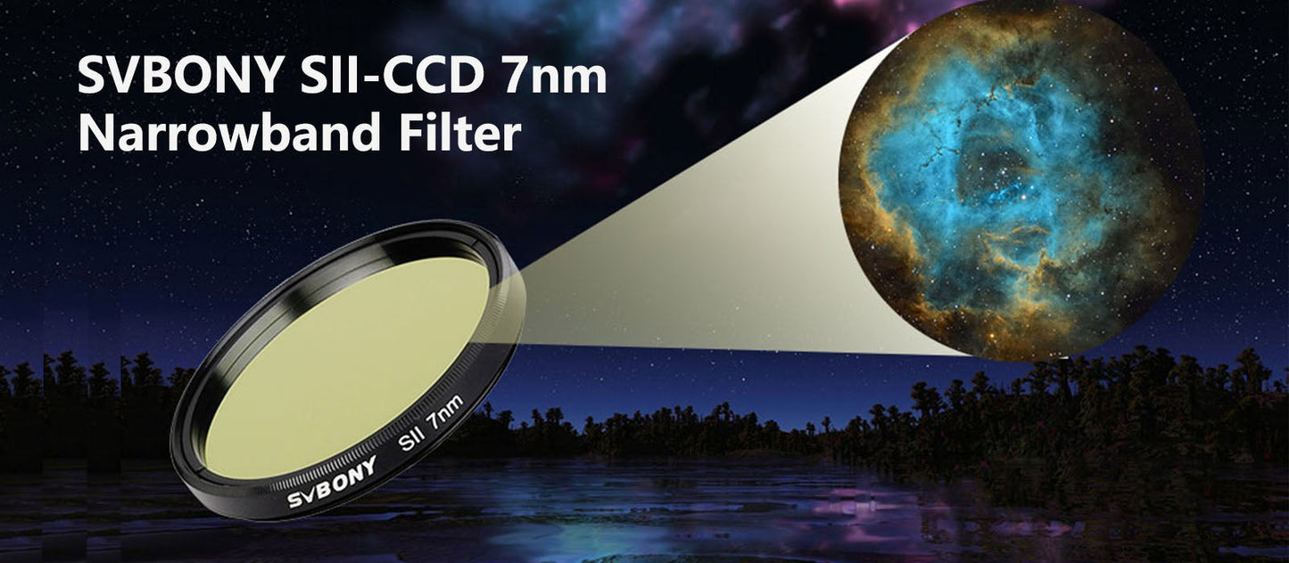 Filtro de banda estrecha SII 7nm SVBONY para CCD