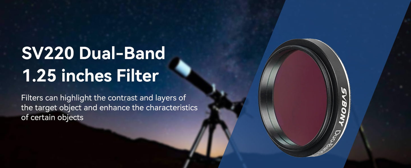 فيلتر نيبولا ثنائي النطاق 7 نانومتر للتصوير الفلكي SVBONY