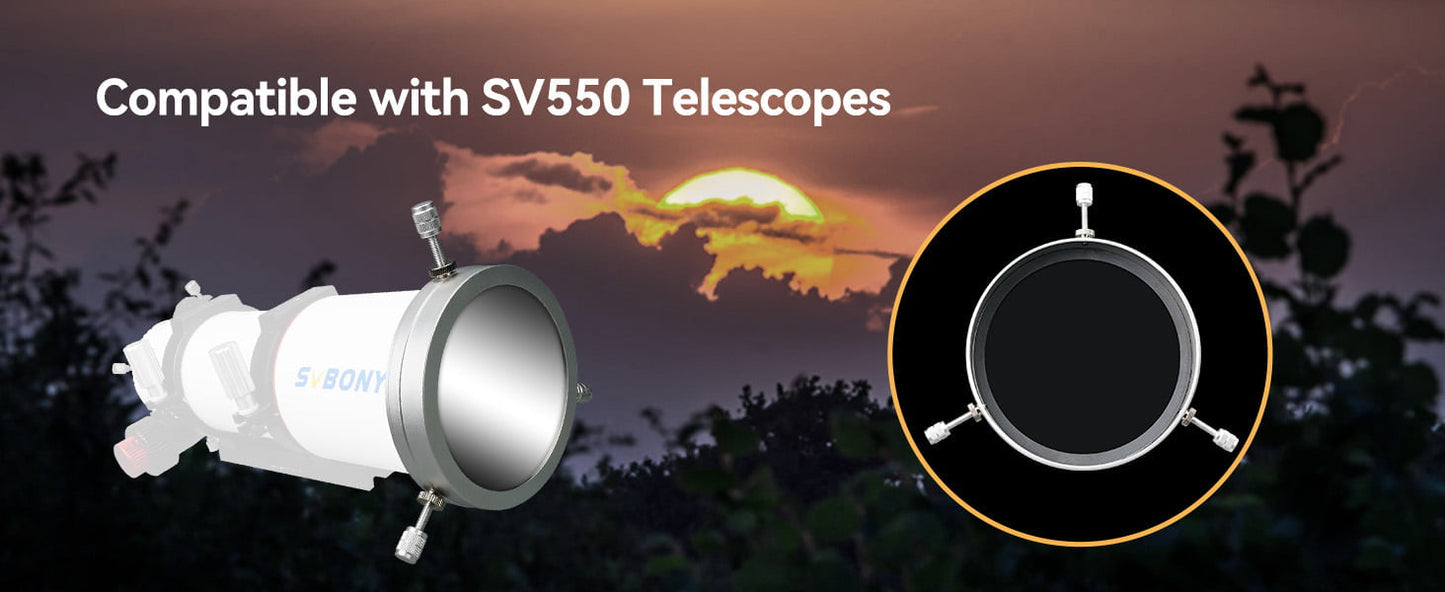 Filtrador Solar de 103 mm SV229 con Capuchón de Metal - Svbony