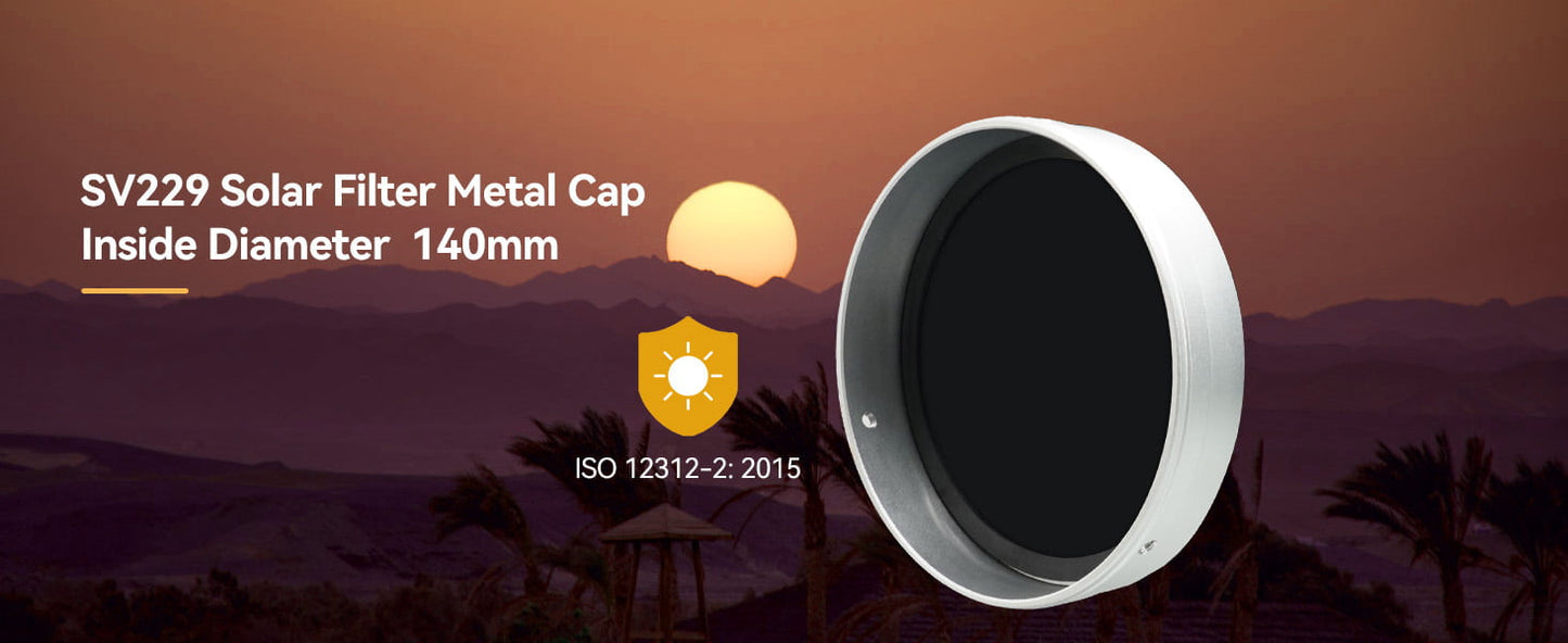 Sonnenschutzfilter 140mm SV229 mit Metallkappe - Svbony