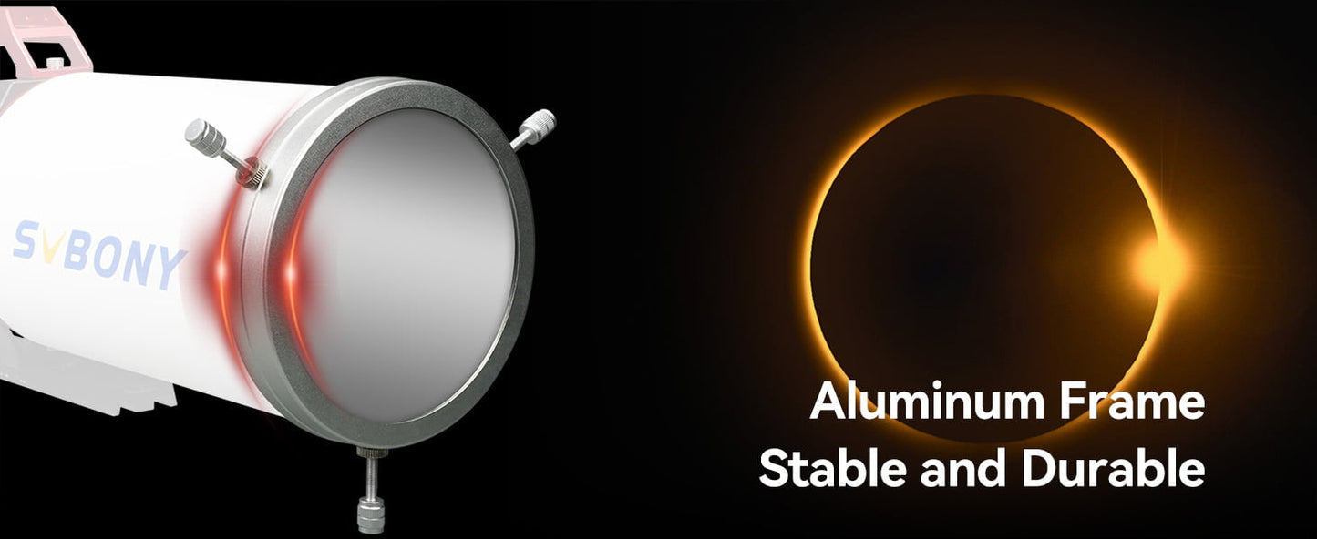 Sonnenschutzfilter 140mm SV229 mit Metallkappe - Svbony