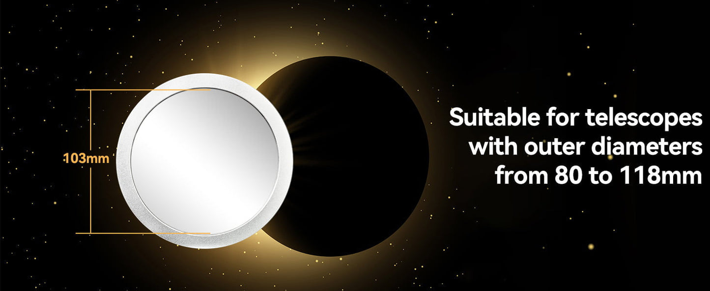 Filtrador Solar de 103 mm SV229 con Capuchón de Metal - Svbony