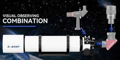 102mm Refraktoritele- scope kaksoispesä- säätime- SVBONY