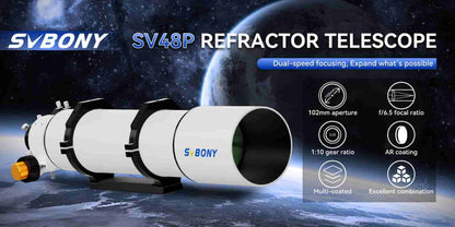 Refraktorteleskop 102mm mit Dual-Speed Fokussierer - SVBONY