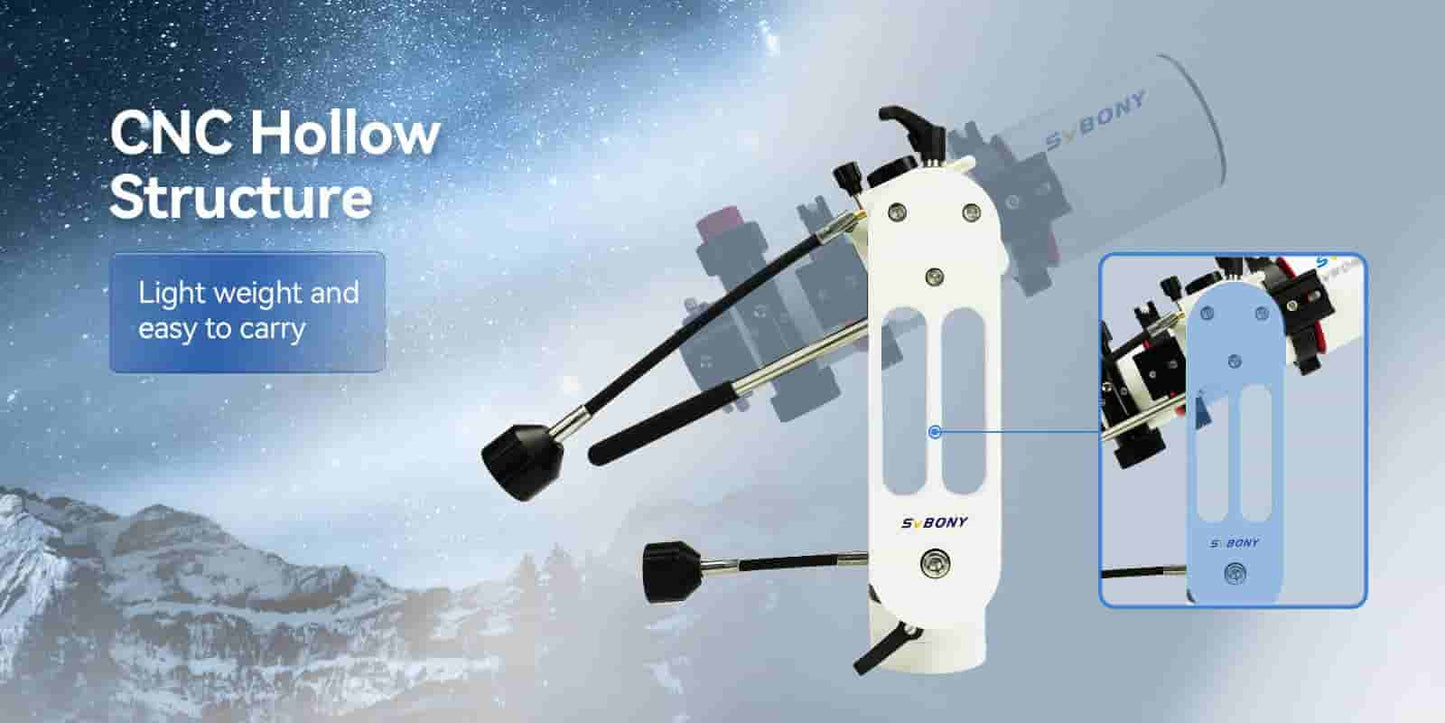 Support Telescope Alt-Azimuth SV225 med Justerbar Vinkel for Visuell Astronomi - SVBONY