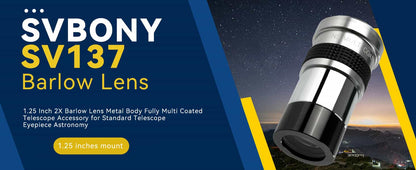 Barlow 3x 1.25 Inch cu Tratament Multi-Stratificat - SVBONY