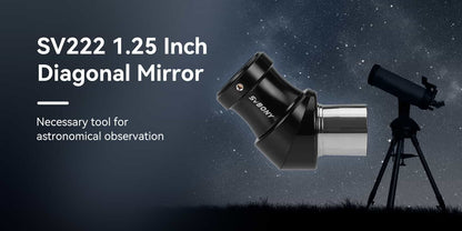 SV222 1.25 Inch Corrected Image Diagonal Mirror with FMC and Phase Coating for Refractor Telescope - SVBONY
