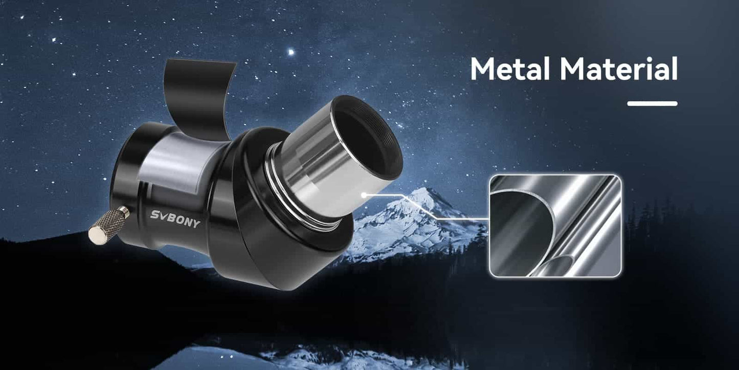 SV222 1.25 Inch Corrected Image Diagonal Mirror with FMC and Phase Coating for Refractor Telescope - SVBONY