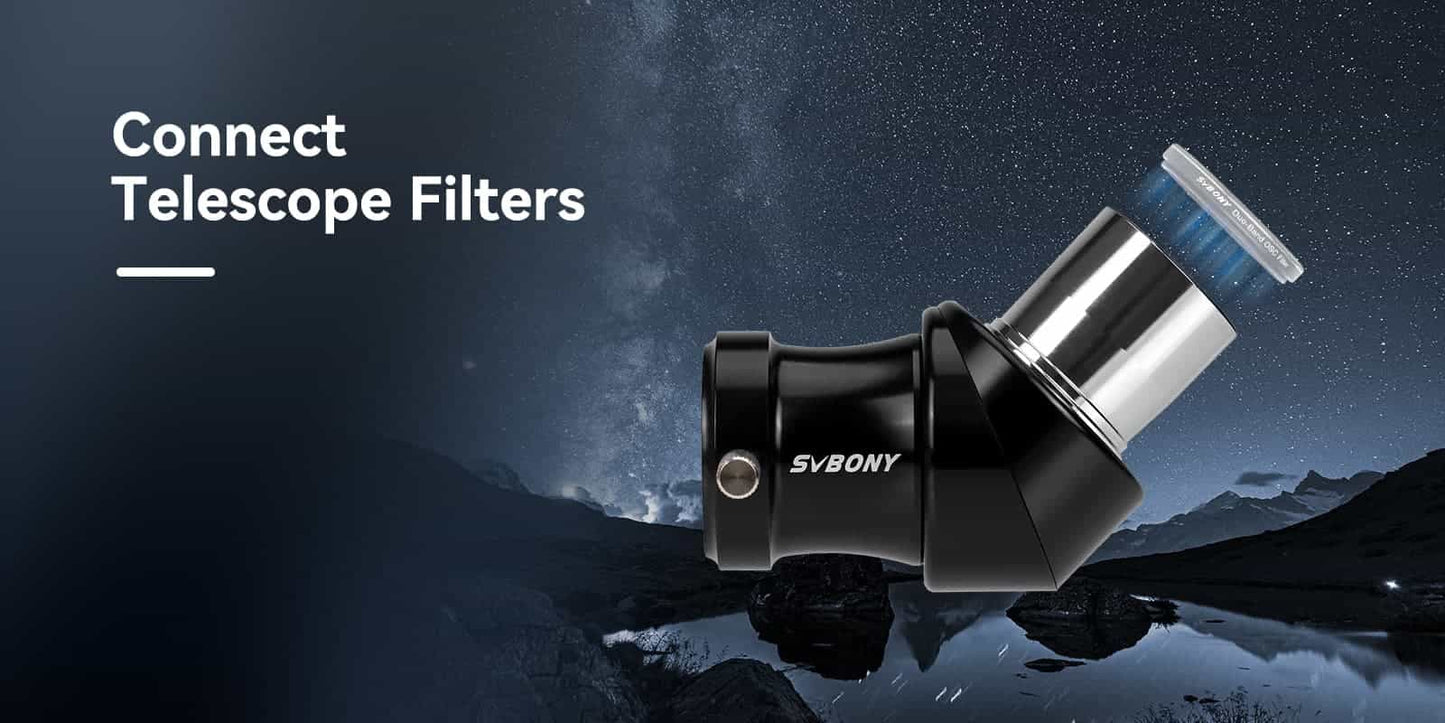 SV222 1.25 Inch Corrected Image Diagonal Mirror with FMC and Phase Coating for Refractor Telescope - SVBONY