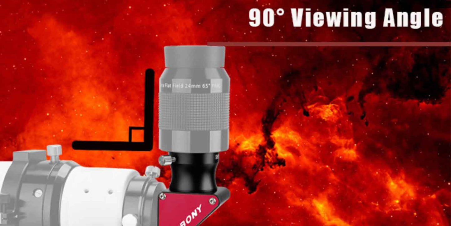 SVBONY Diagonale spiegel 90 graden 2 inch met 1,25 inch adapter