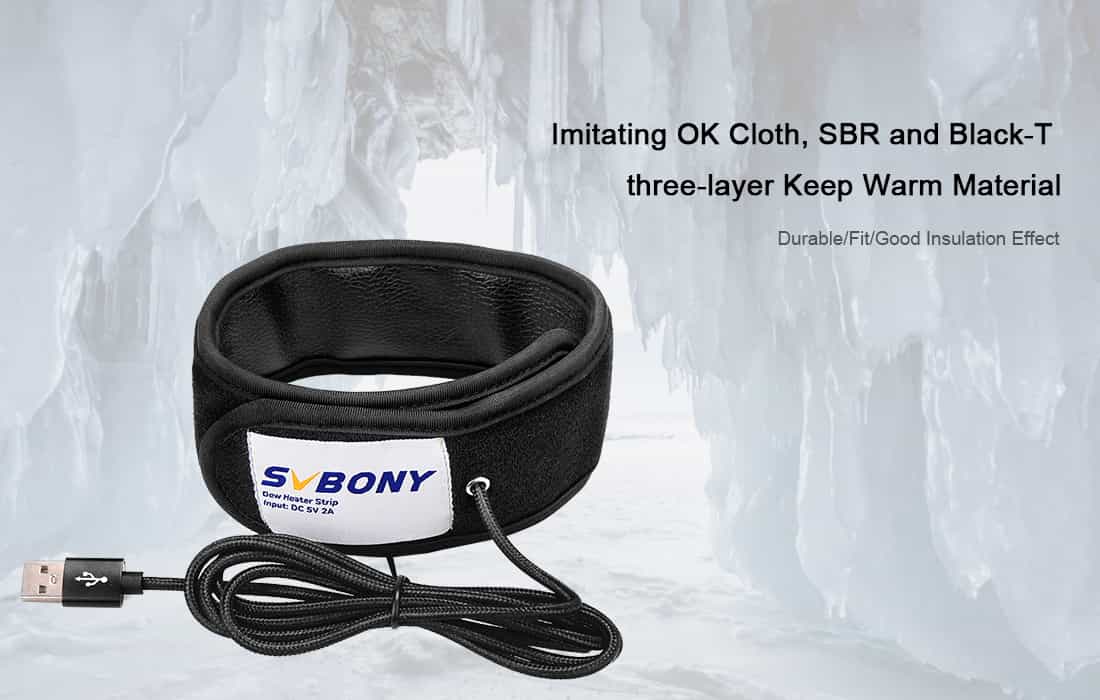 Ohrievací pás Anti-Fog SVBONY SV172 240mm pre ďalekohľady a objektívy