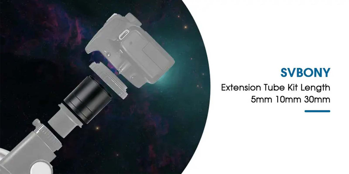 Förlängningsrör T2 SVBONY SV129 - 5 mm, 10 mm, 30 mm