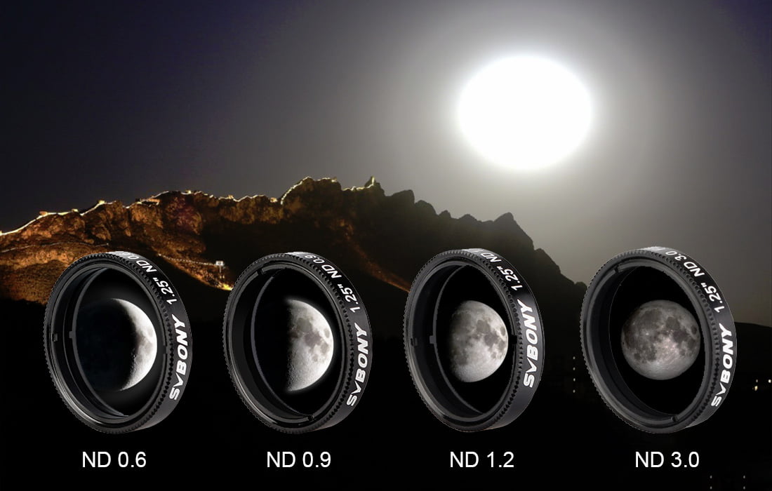 Filtre de Densité Neutre ND 0.6 1,25" pre pozorovanie Mesiaca - SVBONY