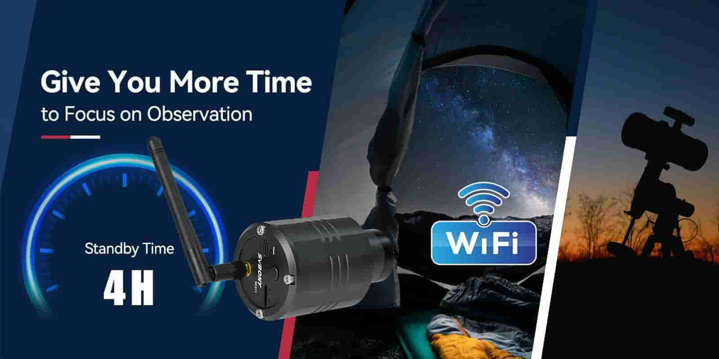 SVBONY Camera d'Astronomie WiFi SC311 IMX662 für Planeten-Astrophotographie und EAA - SVBONY