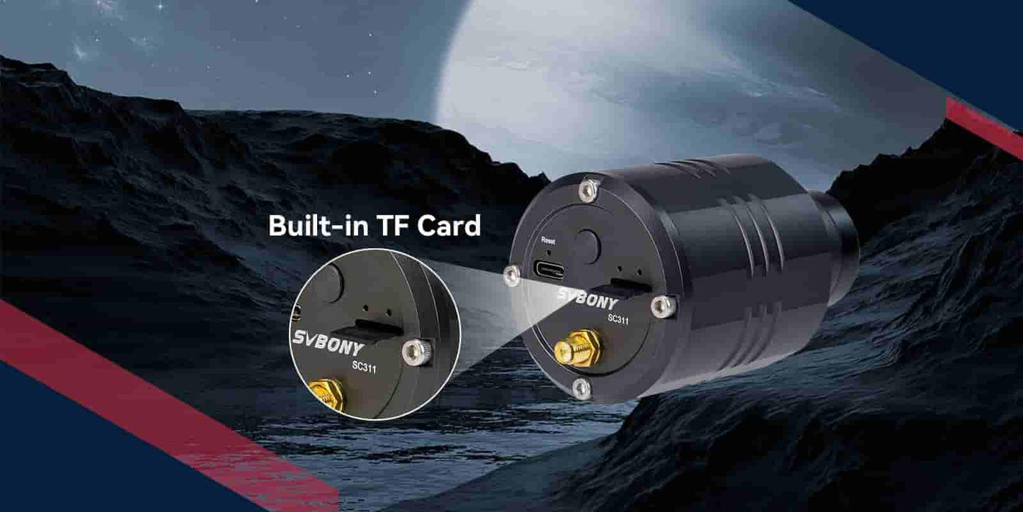 SVBONY Camera d'Astronomie WiFi SC311 IMX662 für Planeten-Astrophotographie und EAA - SVBONY