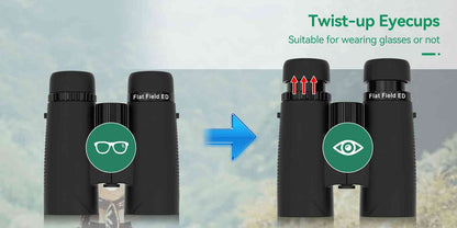 Jumelles 8x42 ED Champ Plat Étanches IP67 avec Prismes BaK-4 - SA205