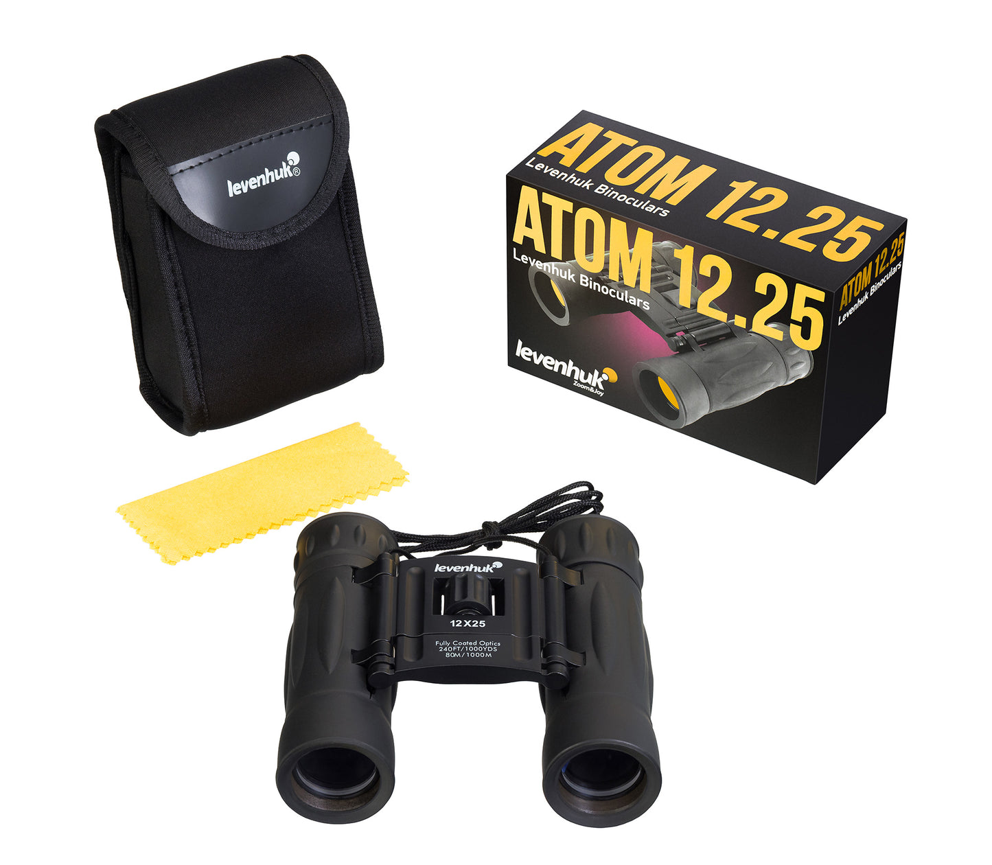 Jumelles compactes 12x25 Atom pour voyage - Levenhuk