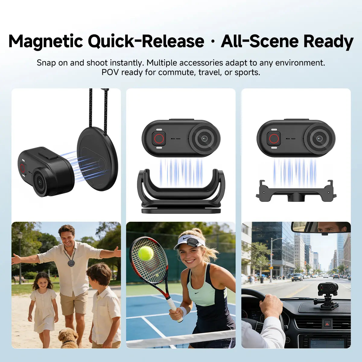 Caméra d’Action Compacte 4K avec Fixation Magnétique SVBONY SVGo M3