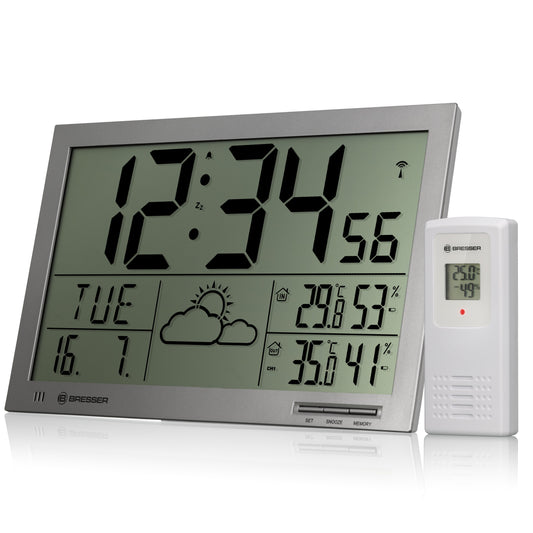 Horloge murale météo MyTime Jumbo LCD - Bresser
