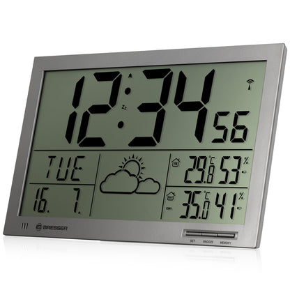 MyTime Rellotge de paret meteorològic Jumbo LCD anthracita