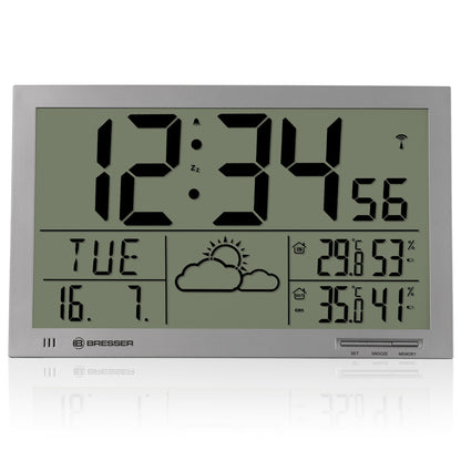 MyTime Rellotge de paret meteorològic Jumbo LCD anthracita
