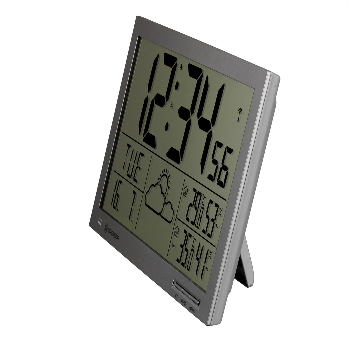 MyTime Rellotge de paret meteorològic Jumbo LCD anthracita