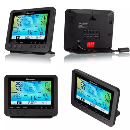 Centrale météo couleur WIFI avec capteur Profi 5 en 1 - noir