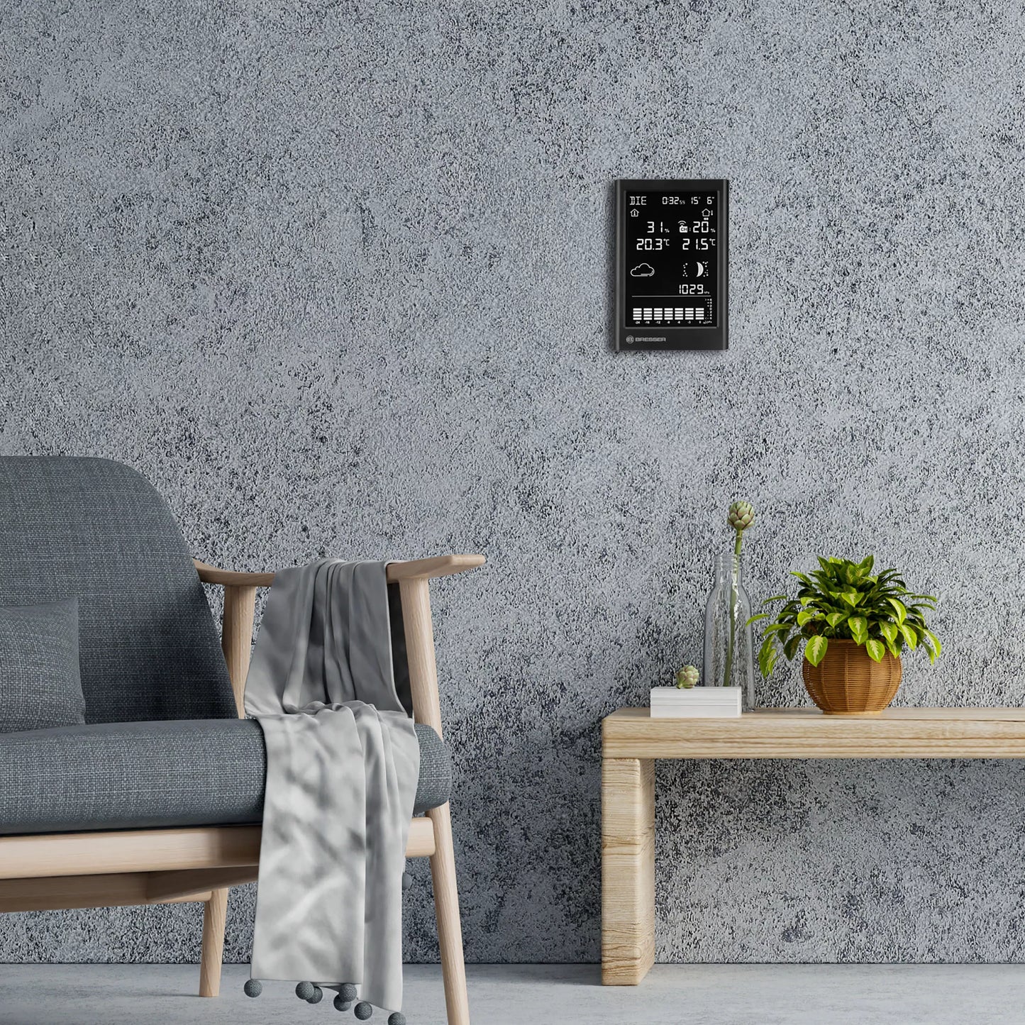 Station météorologique sans fil BRESSER MeteoTemp TBV - Pour un climat intérieur confortable