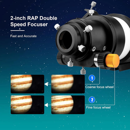 Télescope Astronómico SV48P 90mm f/5,5 con Objetivo ED y Focuser de Doble Velocidad