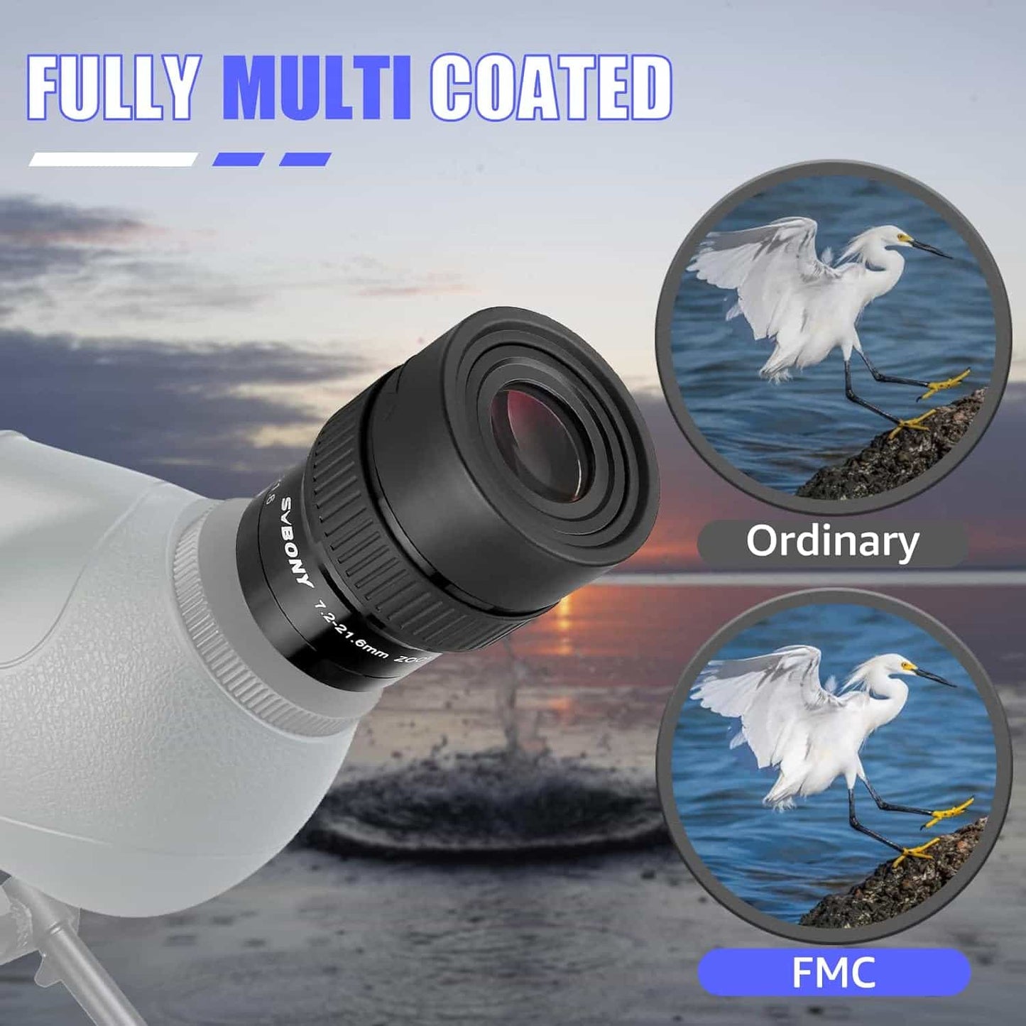 SVBONY SV191 Zoom Okulár Szuper Nagy Szög 7.2-21.6mm - SVBONY