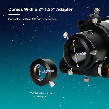 Telescope Astronomique SV48P 90mm f/5,5 avec Objectif ED et Focuser Double Vitesse