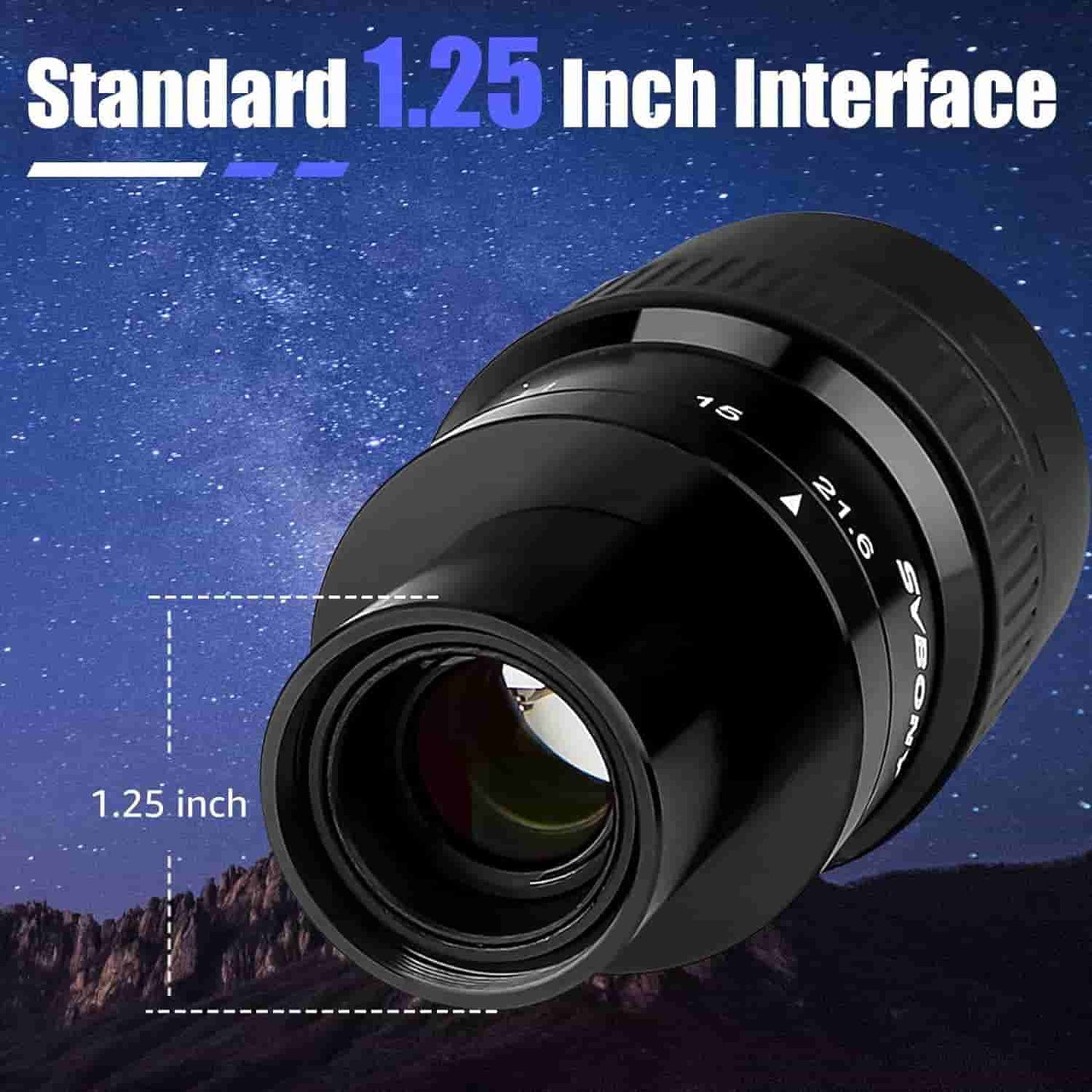 SVBONY SV191 Zoom Telescope Eyepiece Super Wide Angle 1.25 inches