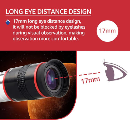 Oculaires Ultra Grand Angle 68° - 6mm, 9mm, 15mm, 20mm - SVBONY