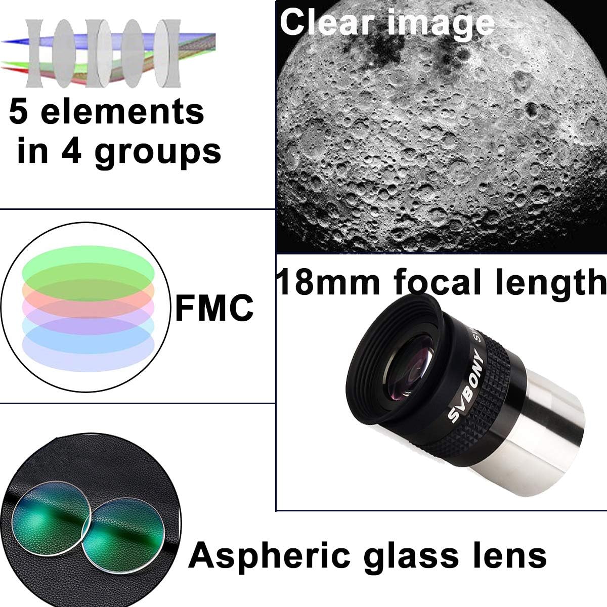 Ocular Super Grand Champ 34mm 72° pentru Observația DSO - Svbony