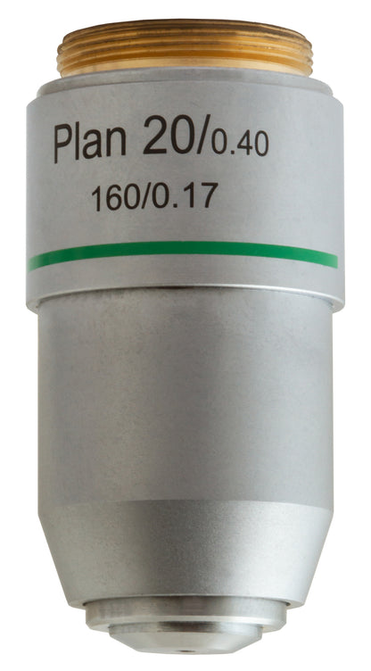 Objectif plan achromatique 20x pour microscope Levenhuk MED