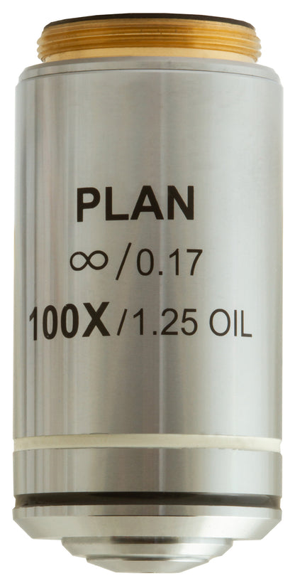 Objectif plan achromatique infini 100x à immersion Levenhuk MED