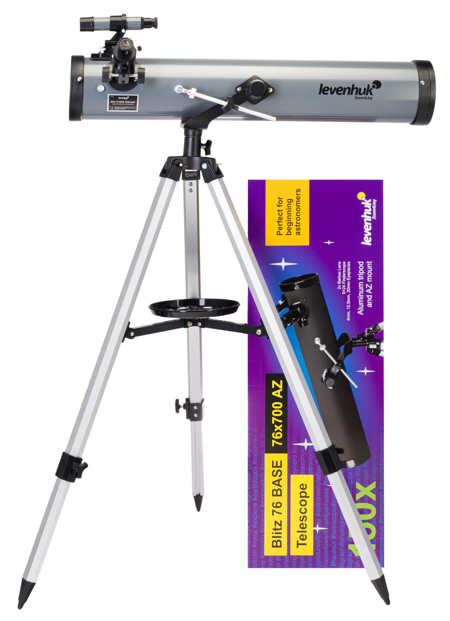 Télescope Newton 76/700 avec monture azimutale Levenhuk Blitz 76 BASE