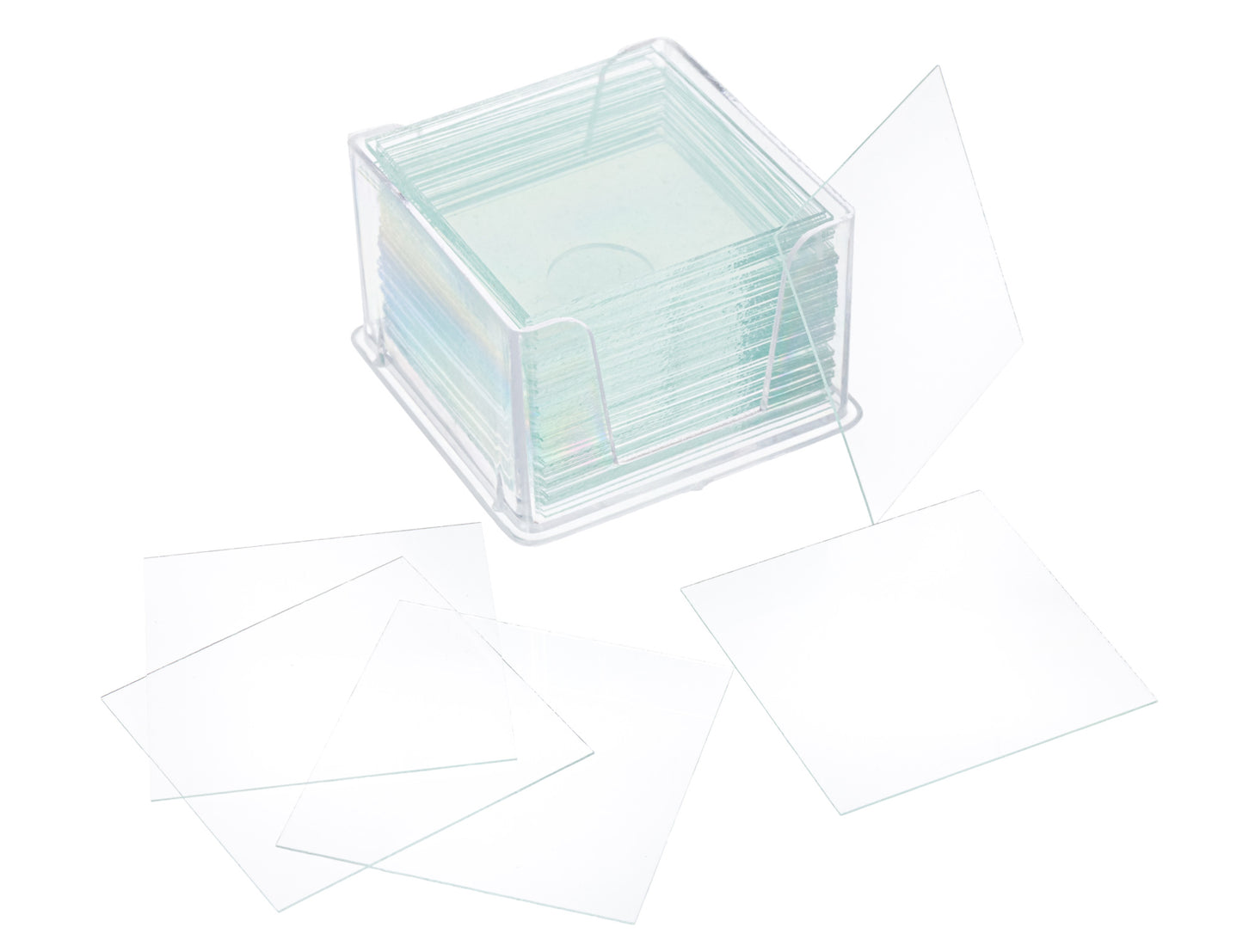 Lamelles couvre-objets 24 x 24 mm, lot de 100 pièces Levenhuk
