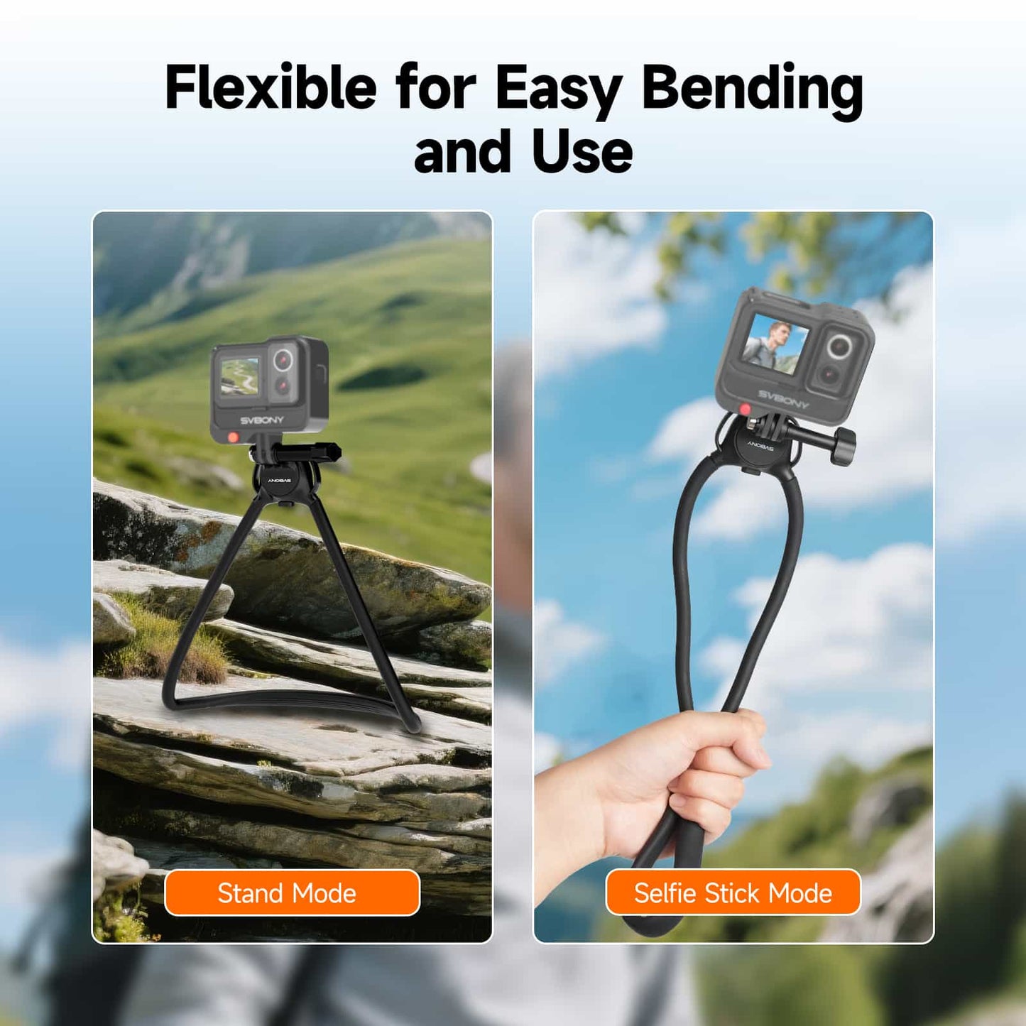 SVBONY Sports Camera Neck Mount, Free your hands - Vlogging/Live Streaming