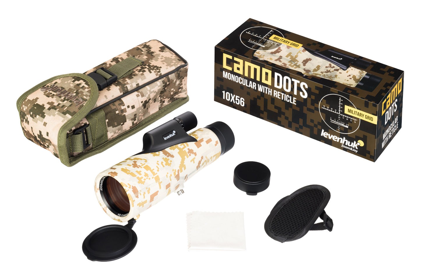 Monoculaire 10x56 étanche IP67 avec réticule - Levenhuk