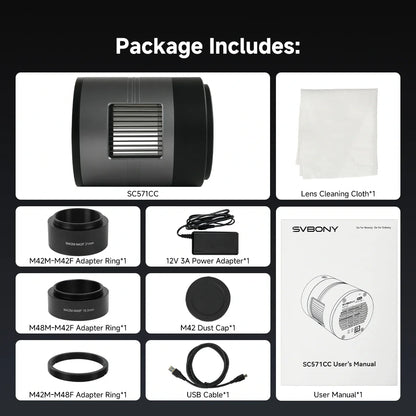 Caméra Refroidie Couleur APS-C SVBONY SC571CC pour imagerie du ciel profond - SVBONY