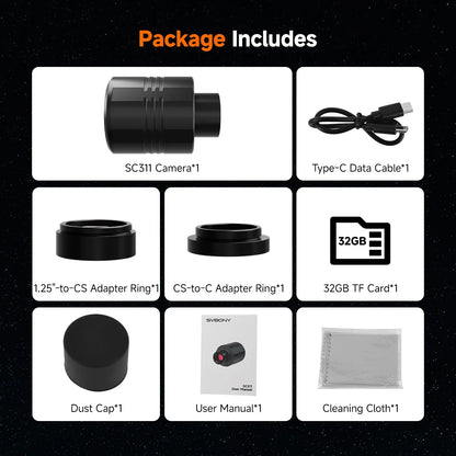 Caméra Wi-Fi pour l’astronomie SC311 Pro avec Capteur IMX662 – SVBONY