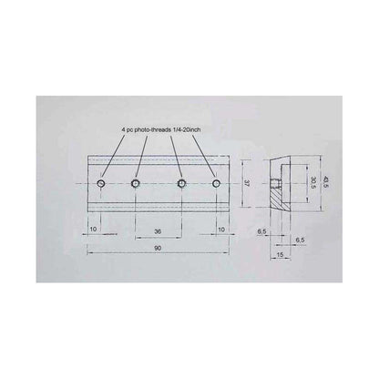Rail queue d’aronde Vixen Deluxe 90 mm - APM