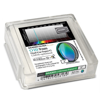 Filtre OIII Super-G 2" pour Observation et Photographie de Nébuleuses - Baader