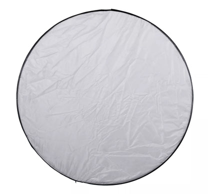 Faltbarer runder 78 cm 5-in-1-Reflektor für Fotografie - Weißer Diffusor und 4 reflektierende Folien (schwarz, gold, silber, weiß) – Bresser