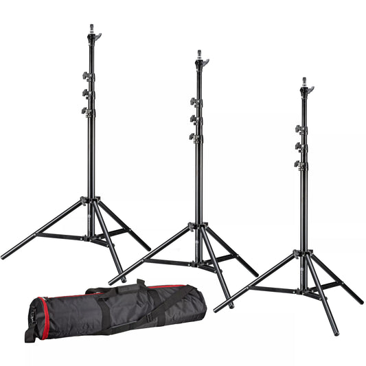 Kit de 3 trépieds d’éclairage 240 cm avec étui Bresser BR-TP240 PRO-1
